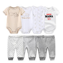 Summer Baby Bodysuits+Pants Outfits 0-12M Newborn Clothing Sets Baby Boy Girl Unisex Cotton Clothes Roupa De Bebe 2024 - buy cheap