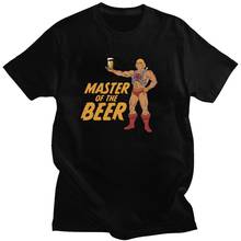 Camiseta Vintage de He-Man y los maestros del universo para hombres, camisa de cerveza de algodón, camisetas Eternia, camiseta de manga corta, regalo novedoso 2024 - compra barato