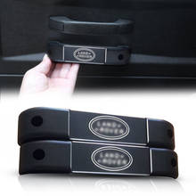 Moldura de manija de puerta para coche Land Rover Defender, accesorio de aleación de aluminio para Interior de coche, color negro, 110, 90, 2008, 2009, 2010, 2011, 2012, 2013, 2014, 2015, 2016 2024 - compra barato