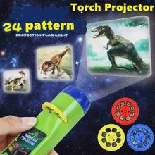 Mini proyector luminoso de dinosaurios para niños, juguete educativo para la primera infancia, linterna para Historia para dormir para bebés, regalo de Navidad 2024 - compra barato