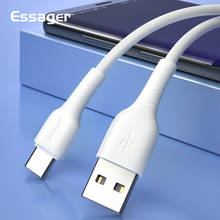 Essager-Cable de datos USB tipo C para móvil, cargador de carga rápida, tipo C, para Samsung S20, S10, Xiaomi mi 10 Pro, USB-C, 3A 2024 - compra barato