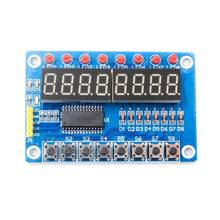 Tm1638 módulo de exibição chave para avr arduino novo tubo led digital de 8 bits tm1638 chave módulo de exibição led oito botão digital 2024 - compre barato