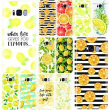 Ins frutas limão laranja inteligente macio silicone tpu caixa do telefone para samsung galaxy note 8 9 s7 s6 edge s8 s9 s10 plus 2024 - compre barato