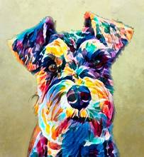 JMINE-pintura diamante 5D de perro schnauzer, kits de punto de cruz, pintura 3D de animales de alta calidad 2024 - compra barato