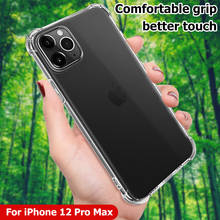 Противоударный Прозрачный мягкий силиконовый чехол для iPhone 12 11 Pro Max 7 6 6s 8 Plus X XS Max XR 12 Mini SE 2020, защитный чехол 2024 - купить недорого
