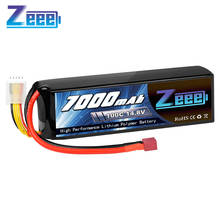 Zeee-conector de batería Lipo con placas de Metal para coche de control remoto, 14,8 V, 100C, 7000mAh, 4S, para x-maxx RC, camión, tanque, pasatiempo de carreras 2024 - compra barato