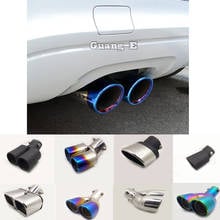 For Mitsubishi Eclipse Cross 2017 2018 2019 2020 2021 Car Stainless Steel Cover Muffler Stainless Steel Tail Pipe Outlet Exhaust 2024 - buy cheap