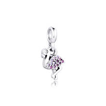 CKK My Pink Flamingo Charms 925 Оригинальный Fit Pandora ME браслеты из стерлингового серебра Шарм бусины для самостоятельного изготовления ювелирных изделий для женщин 2024 - купить недорого