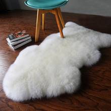 45Fur Artificial Sheepskin Hairy Carpet for Living Room Bedroom Rugs Skin Fur Plain Fluffy Area Rugs Washable Bedroom Faux Mat 2024 - buy cheap