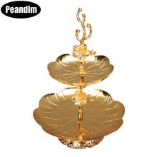 PEANDIM Small Gold Plate Wedding Cake Stand Party Cupcake Display Home Table Decoration Luxury Fruit Nut Tray Charger Plates 2024 - buy cheap