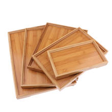 Деревянные Подносы разных размеров для подачи чая и завтрака, тарелка из простого дерева ручной работы 2024 - купить недорого