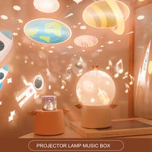 LED Music Projector Night Light Rechargeable Projector Ocean Starry Sky Rotate Lamp Light Colorful Flashing Star Kids Baby Gift 2024 - buy cheap