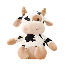 Nuevo dibujo animado de Animal adorable vacas de peluche de felpa de juguete Kawaii ganado cómodo suave juguete de los niños regalo de cumpleaños, regalo de Navidad 2024 - compra barato