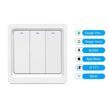 Hot sale 3 Gang 1 Way WiFi Wall Light Touch Push Button Switch for Google Home Amazon Alexa Voice Control Smart EU/UK Tuya Smart 2024 - buy cheap