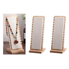 2 White Necklace Display Stand L Shape Jewelry Chain Holder Suede 2024 - buy cheap