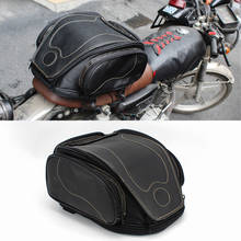 Waterproof Motorcycle Bag Motorbike PU Leather Bag Retro Motorcycle Rear Bag Moto Seat Tail Pack Helmet Bag Shoulder Bag 2024 - buy cheap