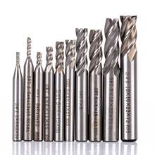10pcs HSS Aluminum 4 Flute End Mill CNC Tools Milling Drill Bits For Wood Plastic Aluminum Cutting Tools Milling Cutters 2-10mm 2024 - buy cheap