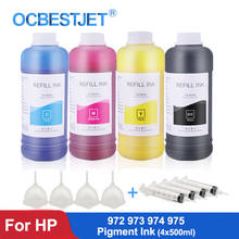 4x500ml de Tinta Pigmento Para HP Pagewide 352dw 377dw 452dn 477dn 552dw 577dw Tinta De Impressora Para HP 972 973 974 975 976 981 Tinta Pigmentada 2024 - compre barato