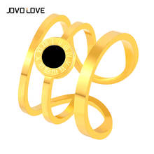 Новый браслет из нержавеющей стали, свадебные кольца, наборы для женщин римскими цифрами кольцо творческий характер мода женский бренд ювелирных изделий 2024 - купить недорого