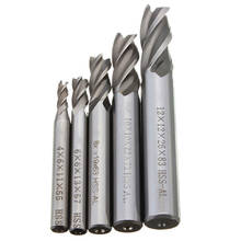 5Pcs/Set Straight Shank End Mill Cutter 4 Flute Hss Drill Bit 4/6/8/10/12Mm For Cnc Milling Tool 2024 - buy cheap