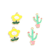 (Choose Design First ) Newest 30pcs/bag, Small Sunflower/Cactus Charms For DIY Jewelry/Earring/Hand Made 2024 - buy cheap