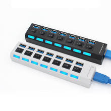 USB 3.0 Hub, 7 Ports High Speed USB 3 Hub Splitter with On Off Switch, Indicator Light, 1 USB Charging Port, USB Cable 2024 - buy cheap