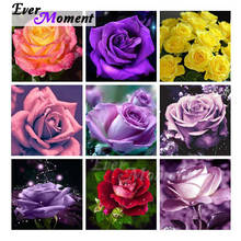 Ever Moment Diamond Painting Colorful Flower Bloom 5D DIY Wall Decor Full Square Round Drill Rhinestone Embroidery ASF2037 2024 - buy cheap