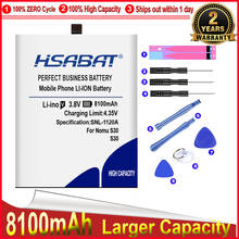 Аккумулятор HSABAT 0 Cycle 7250 мАч для Nomu S30, высококачественный мобильный телефон запасной аккумулятор 2024 - купить недорого