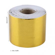1Roll Golden Car Aluminum Foil Adhesive Reflective Heat Shield Wrap Tape sound insulation soundproof car accessories 2024 - buy cheap