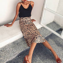 Leopardo dot saia longa feminina de cintura alta streetwear vintage midi saia outono inverno elegante escritório senhora maxi saia 2021 2024 - compre barato