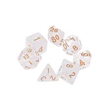 7pcs/set Transparent Sided Dice D4 D6 D8 D10 D12 D20 Dungeons & Dragon D&D RPG Poly Table Board Games Toy Dropshipping 2024 - buy cheap