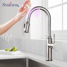 Senlesen Sense Kitchen Faucet Pull Out Double Spout Brass Single Handle Vessel Sink Kitchen Mixer Taps 2024 - buy cheap