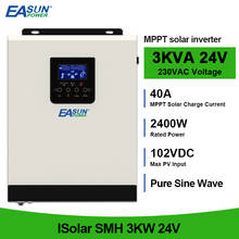Inversor Solar híbrido de 3000VA, 2400W, 24VDC, 220VAC, controlador Solar MPPT integrado de 40A y cargador de CA, Inversor Solar de onda sinusoidal pura 2024 - compra barato