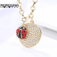 Fashion jewelry high quality swa, glamour cute beetle insect women necklace geometric round pendant clavicle chain female 2024 - buy cheap