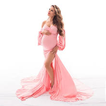 Платье для беременных без Плеч для фотосессии сексуальное платье макси для беременных длинная фотография беременной женщины платье для беременных 2024 - купить недорого