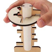 Unlock Puzzle Key Toy Creative Wooden Kong Ming Lock Toys Kid Stress Release Toy Intellectual Educational For Children 2024 - buy cheap