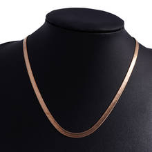 Estilo simples snakeskin corrente colares para mulheres 3 cores festa jóias acessórios femme bijoux colares 2024 - compre barato