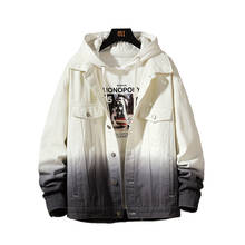 Men's with gradual personality Denim Jackets men coat Casual Teens Denim Jacket cotton Collar Long Sleeve Denim Bomber 2024 - buy cheap