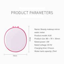 Нано-распылитель со светодиодным зеркалом для макияжа, увлажняющий портативный ручной Пароварка для лица, косметическое зеркало 2024 - купить недорого