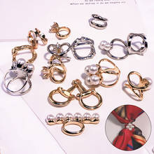 Broches de Metal de Color dorado y plateado para mujer, hebilla de Chal, accesorios de hebilla de bufanda de seda, Clips de anillo, regalo de joyería 2024 - compra barato