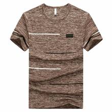 XIYOUNIAO модная мужская футболка с коротким рукавом футболка размера плюс 6XL 7XL 8XL 9XL повседневные быстросохнущие Мужские Хаки Синий Slim Хип-хоп футболки 2024 - купить недорого