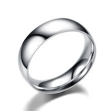 Гладкая парные кольца из нержавеющей стали простой 4/6 мм для мужчин и женщин, для влюбленных, обручальное кольцо подарки классические аксессуары для ювелирных изделий 2024 - купить недорого