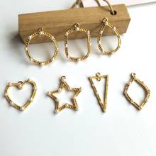 Diy Earring Accessories Alloy Pearl Sweet and Lovely Geometry Love Earrings Hollow Design Earrings Pendant 2024 - buy cheap