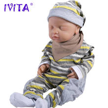 IVITA WG1514 18inch Silicone Babies Dolls Girl Eyes Closed Alive Real Reborn Baby Soft Realistic Toys for Children with Clothes 2024 - buy cheap