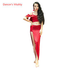Belly Dance Practice Clothes 2019 Summer New Top Skirt 2pcs Set Sexy Adult Women Oriental Indian Dancing Performance Costume 2024 - buy cheap