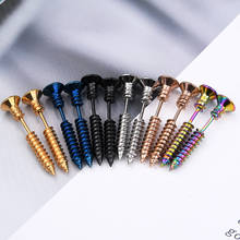 Pendientes Unisex para hombre y mujer, aretes de acero inoxidable, Piercing, tornillo, tuerca, Punk, Helix, regalo de joyería, 2 uds. 2024 - compra barato