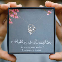 Collar de corazón para madre e hija, joyería para el día de la madre, regalo de cumpleaños 2024 - compra barato