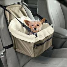 CAMMITEVER плюшевая сумка для собак, автомобильная сумка для перевозки собак, сумка для хранения, чехол для сиденья для путешествий 2 в 1, зимняя корзина для переноски 2024 - купить недорого