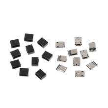 10 шт. DIY Micro USB 5 Pin гнездо комплект разъем припоя сварочная оболочка 2024 - купить недорого
