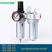 Air Compressor Oil Lubricator Moisture Water Trap Filter Regulator SFC-200/300/400 1/4'' 1/2'' 3/8''  0-150 PSI With Mount 2024 - buy cheap